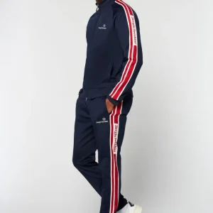 Shop Gromo Tape Track Jacket- Maritime Blue Tracksuits