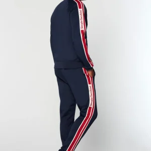 Shop Gromo Tape Track Jacket- Maritime Blue Tracksuits