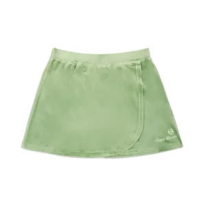 New Josie Tennis Skirt- Jade Green Velour