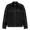 Store Lioni Velour Track Jacket- Black Beauty Velour