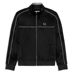Store Lioni Velour Track Jacket- Black Beauty Tracksuits