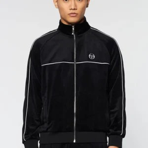 Store Lioni Velour Track Jacket- Black Beauty Tracksuits