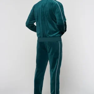 Fashion Lioni Velour Track Jacket- Botanical Garden Tracksuits