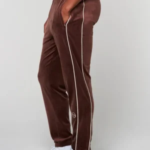 Outlet Lioni Velour Track Pant- Deep Mahogany View All