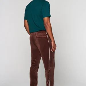 Outlet Lioni Velour Track Pant- Deep Mahogany View All