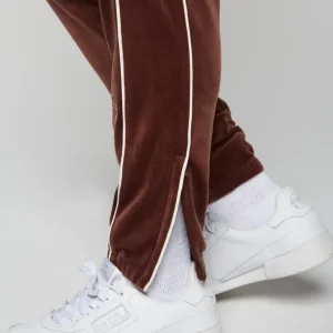 Cheap Lioni Velour Track Pant- Deep Mahogany Velour