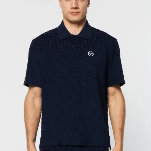 Flash Sale Livata Monogram Polo- Maritime Blue Matching Separates