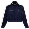 Hot Miss Carlotta Velour Track Jacket- Maritime Blue Tracksuits