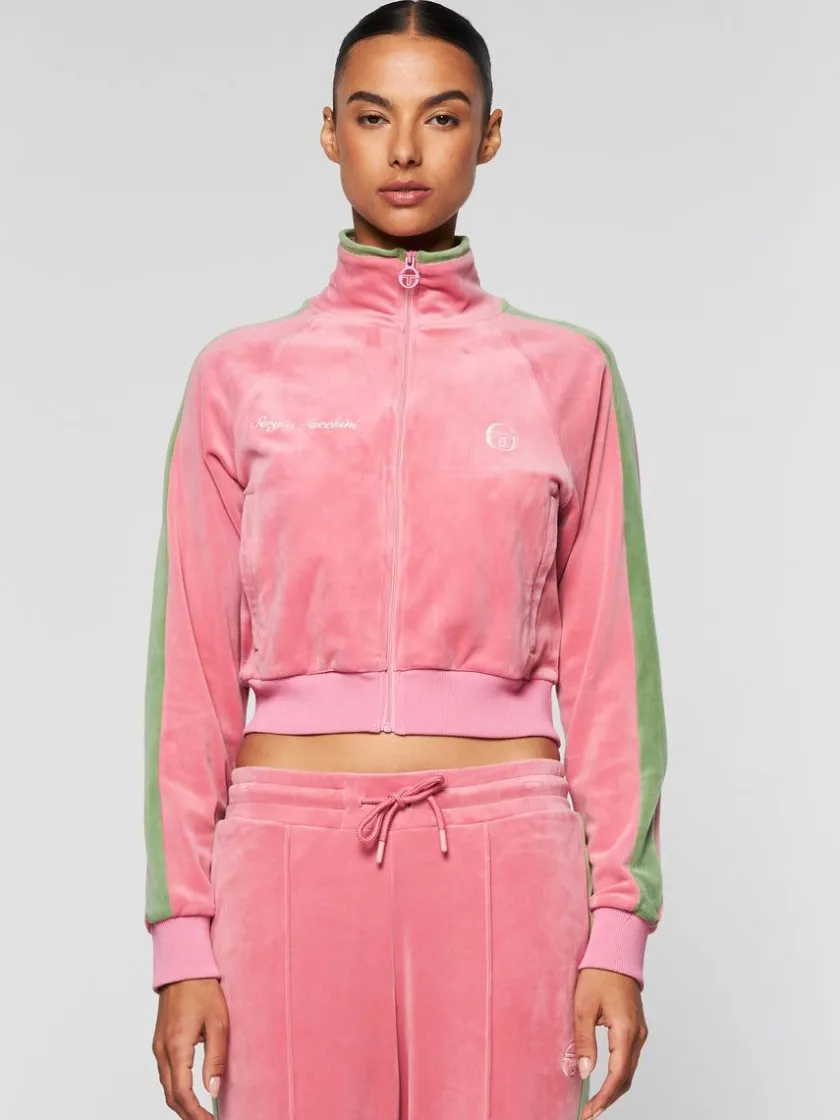 miss_carlotta_velour_track_jacket_wild_rose_1-2.webp Store Miss Carlotta Velour Track Jacket- Wild Rose Tracksuits