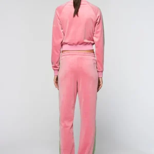 Cheap Miss Carlotta Velour Track Jacket- Wild Rose View All