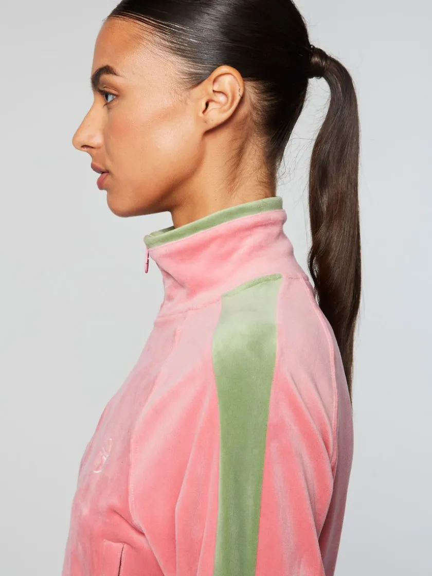miss_carlotta_velour_track_jacket_wild_rose_5-2.webp Store Miss Carlotta Velour Track Jacket- Wild Rose Tracksuits