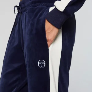 Cheap Miss Carlotta Velour Track Pant- Maritime Blue Velour