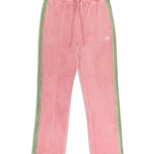 Sale Miss Carlotta Velour Track Pant- Wild Rose Tracksuits