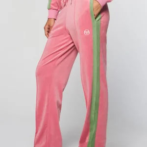 Sale Miss Carlotta Velour Track Pant- Wild Rose Tracksuits