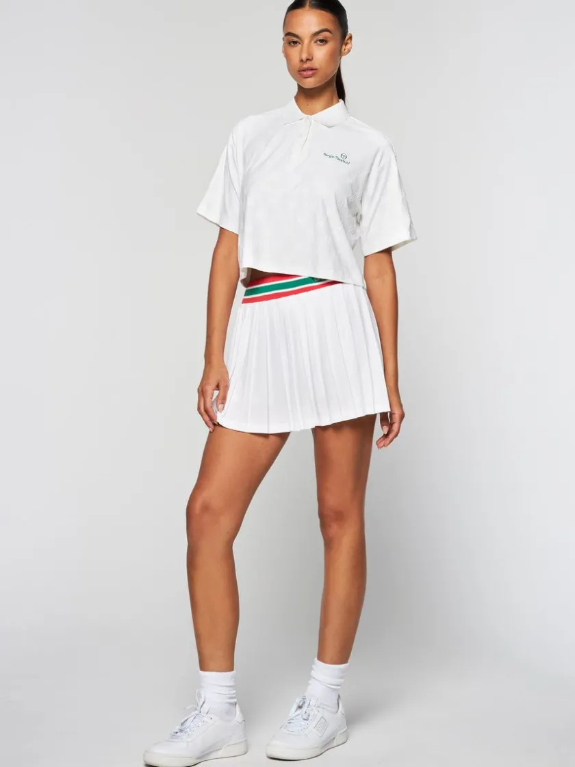 monogram_jacquard_cropped_polo_gardenia_2-1.webp Best Sale Monogram Jacquard Cropped Polo- Gardenia Tops And Sports Bras