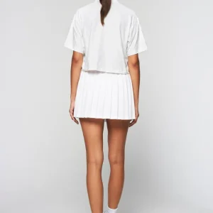 Flash Sale Monogram Jacquard Cropped Polo- Gardenia For The Court