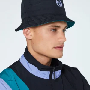 Online Mosaic Reversible Bucket Hat-Black/Multi View All