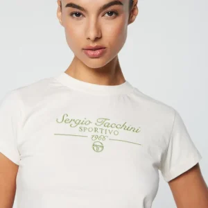 Shop Nicola Graphic T-Shirt- Gardenia Tops And Sports Bras