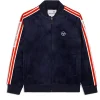 Best Pereto Velour Track Jacket- Maritime Blue View All