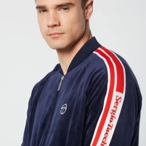 Best Pereto Velour Track Jacket- Maritime Blue View All