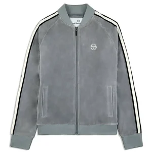 Online Pereto Velour Track Jacket- Sleet Velour