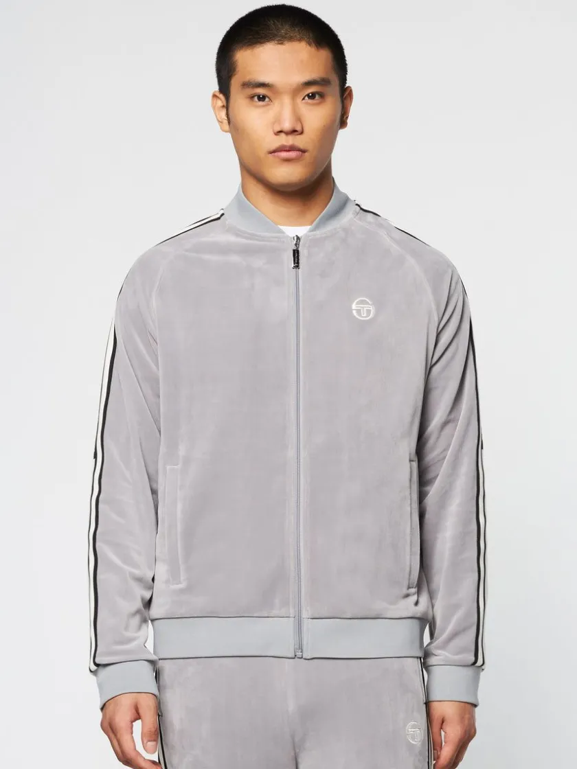 pereto_velour_track_jacket_sleet_1-3.webp Hot Pereto Velour Track Jacket- Sleet Tracksuits