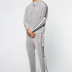 Hot Pereto Velour Track Jacket- Sleet Tracksuits