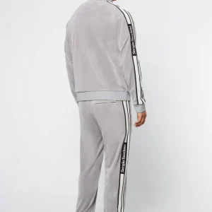 Hot Pereto Velour Track Jacket- Sleet Tracksuits