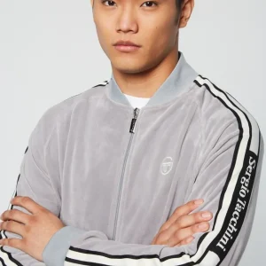 Hot Pereto Velour Track Jacket- Sleet Tracksuits