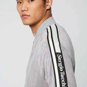 Best Sale Pereto Velour Track Jacket- Sleet Jackets