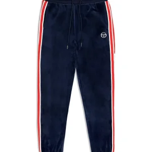 Hot Pereto Velour Track Pant- Maritime Blue View All