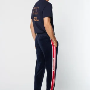 New Pereto Velour Track Pant- Maritime Blue Tracksuits