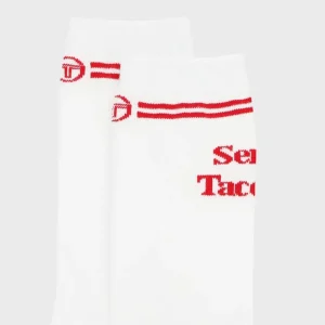 Flash Sale Prep Crew High Socks- White For The Court