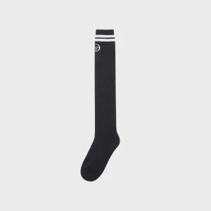 Clearance Prep Knee High Socks- Black For The Court