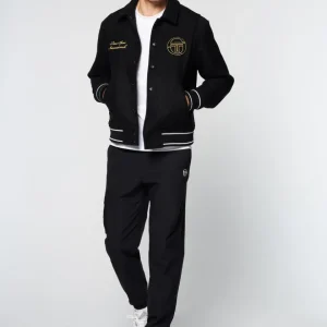 Best Sale Prep Wool Varsity Jacket- Black Jackets