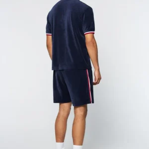 Sale Primo Velour Polo- Maritime Blue Polos