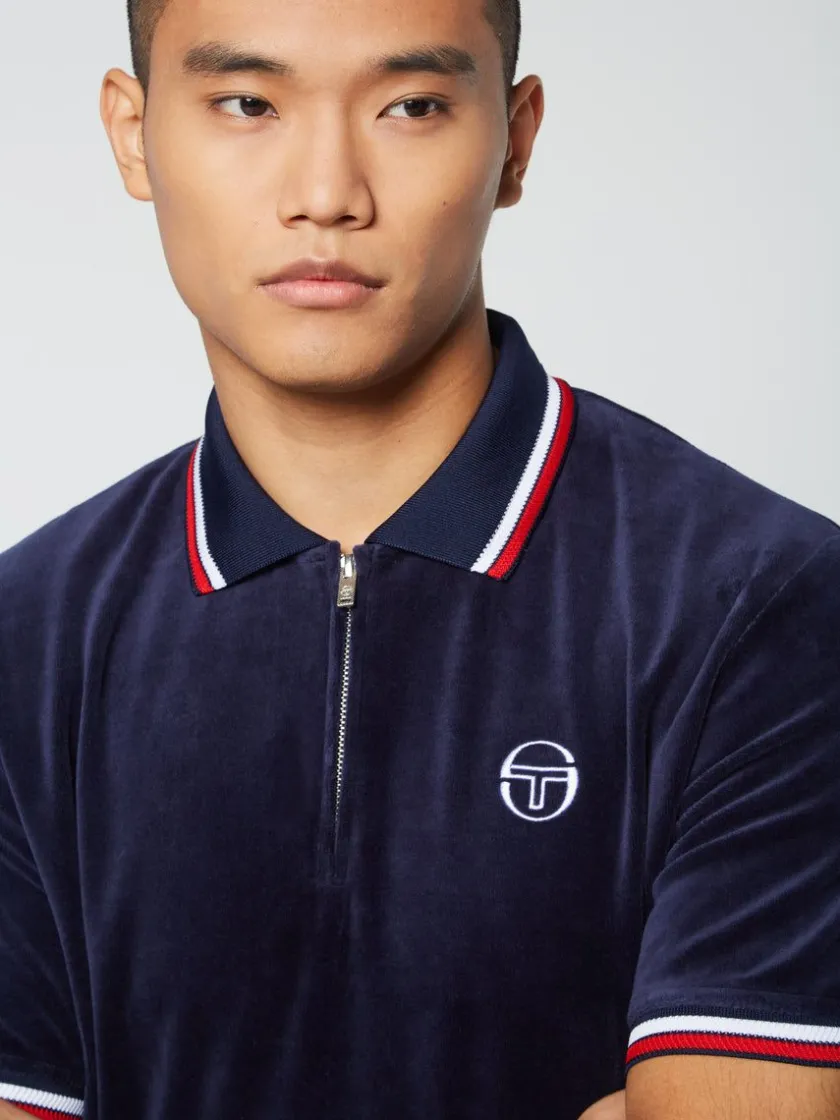 primo_velour_polo_maritime_blue_4-2.webp Sale Primo Velour Polo- Maritime Blue Polos