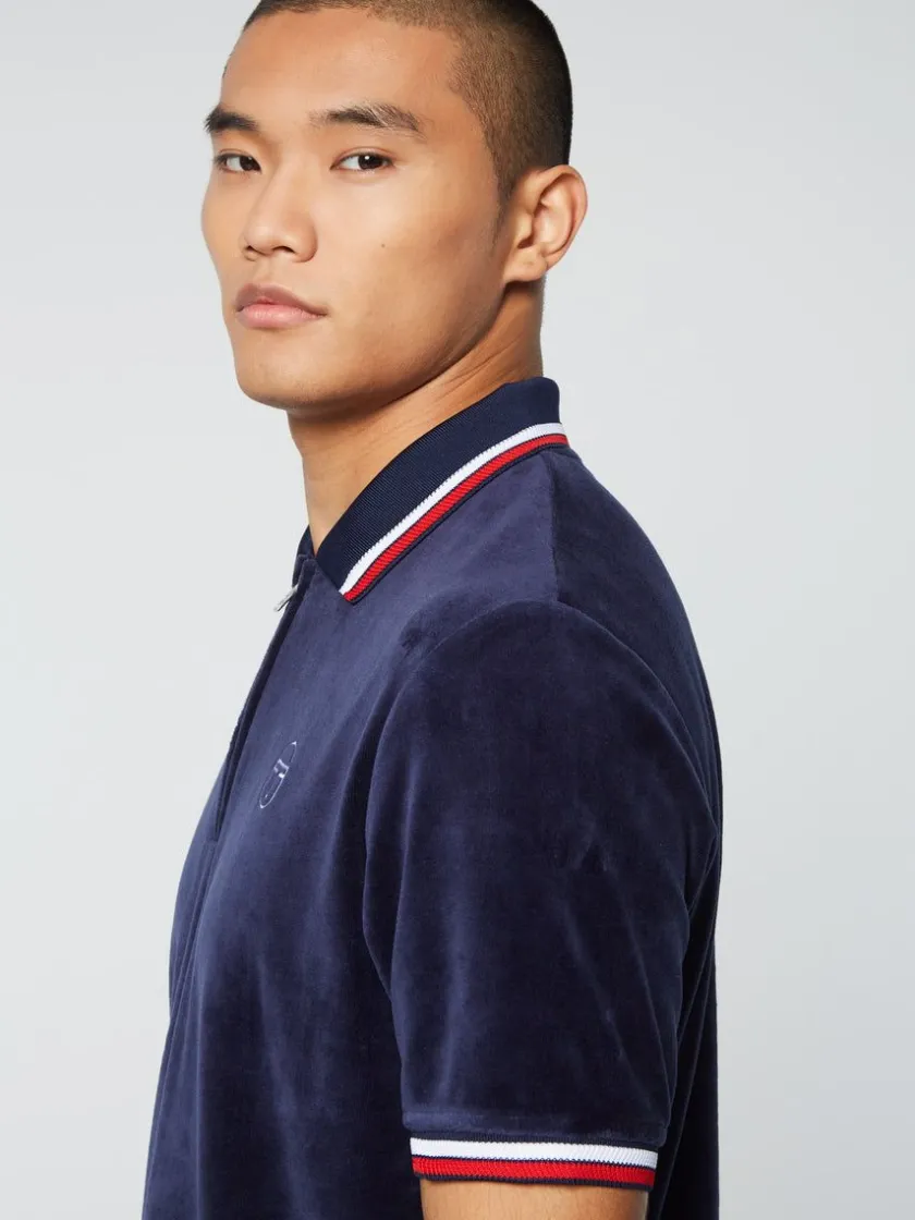 primo_velour_polo_maritime_blue_5-2.webp Sale Primo Velour Polo- Maritime Blue Polos