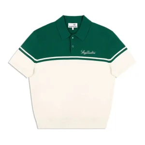 Hot Roselli Knit Polo- Evergreen Knitwear
