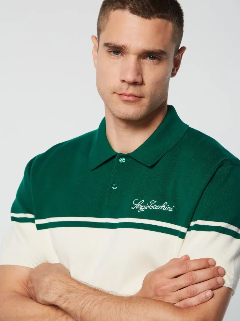 roselli_knit_polo_evergreen_4-3.webp Hot Roselli Knit Polo- Evergreen Knitwear