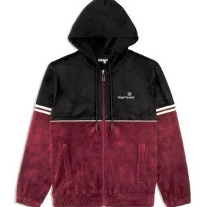 Clearance Scopeto Full-Zip Velour Hoodie- Black Beauty/ Mauve Wine Sweatshirts And Hoodies