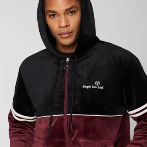 Shop Scopeto Full-Zip Velour Hoodie- Black Beauty/ Mauve Wine View All