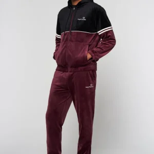 Shop Scopeto Full-Zip Velour Hoodie- Black Beauty/ Mauve Wine View All