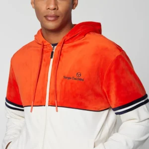 Sale Scopeto Full-Zip Velour Hoodie- Poinciana/ Gardenia View All