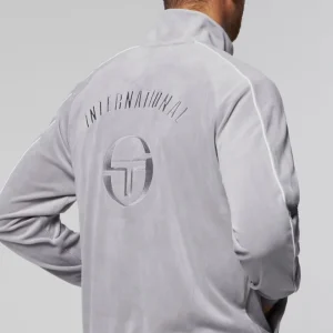 Cheap Sovana Velour Track Jacket- Sleet Velour