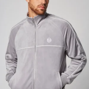 Cheap Sovana Velour Track Jacket- Sleet Velour