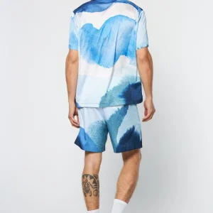 Discount Spiaggia Cabana Shirt- Maritime Blue/ Multi Matching Separates