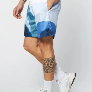 Shop Spiaggia Cabana Short- Maritime Blue/ Multi Shorts And Swim