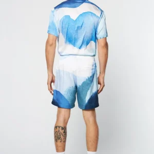 Shop Spiaggia Cabana Short- Maritime Blue/ Multi Shorts And Swim