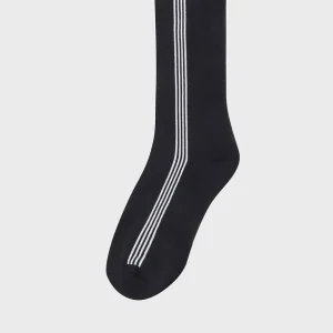 Flash Sale Striped Knee High Socks- Black View All